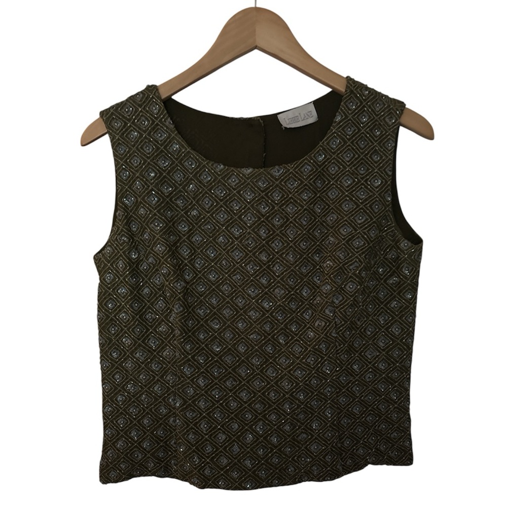 Libbie Lane Vintage Sequin Beaded Sleeveless Top